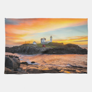 Leuchttürme   Nubble Lighthouse Maine Geschirrtuch