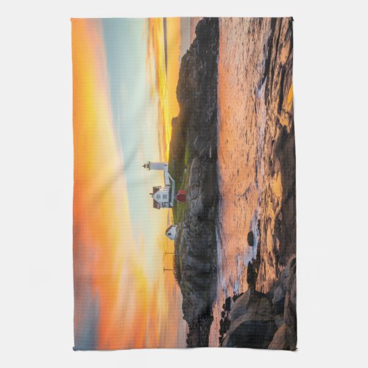 Leuchttürme | Nubble Lighthouse Maine Geschirrtuch (Vertikal)