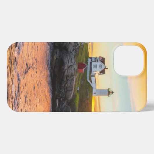 Leuchttürme | Nubble Lighthouse Maine iPhone Hülle (Rückseite (Horizontal))