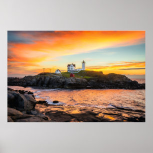 Leuchttürme   Nubble Lighthouse Maine Poster