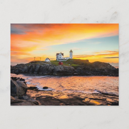 Leuchttürme | Nubble Lighthouse Maine Postkarte (Vorderseite)