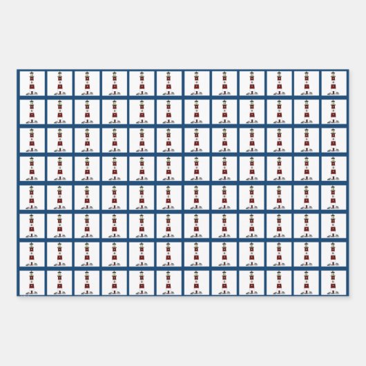 Leuchttürme Papierblätter Geschenkpapier Set (Vorderseite)