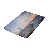 Leuchttürme | Peggy's Cove Lighthouse Nova Scotia Badematte (Schrägansicht)