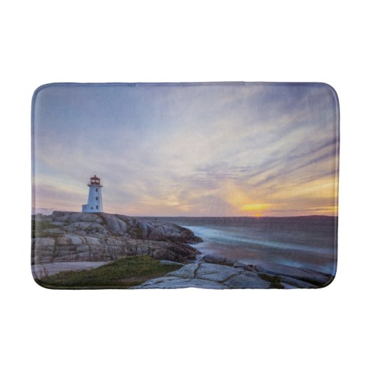 Leuchttürme | Peggy's Cove Lighthouse Nova Scotia Badematte (Vorderseite)