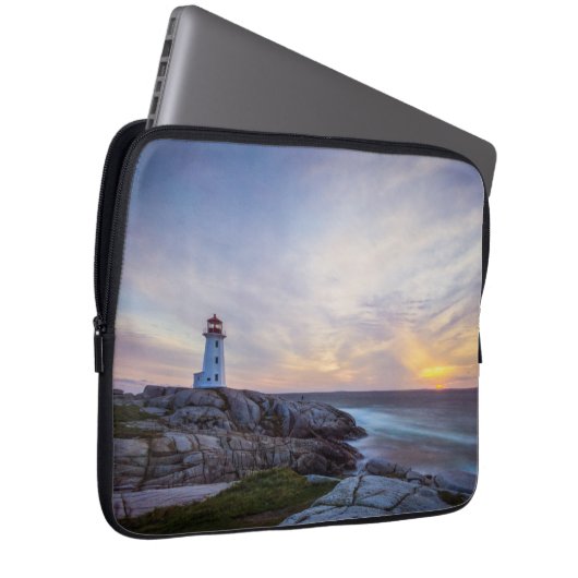 Leuchttürme | Peggy's Cove Lighthouse Nova Scotia Laptopschutzhülle (Vorne Rechts)