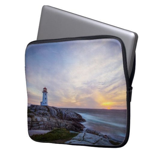 Leuchttürme | Peggy's Cove Lighthouse Nova Scotia Laptopschutzhülle (Vorderseite Links)