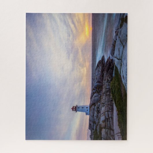 Leuchttürme | Peggy's Cove Lighthouse Nova Scotia Puzzle (Vertikal)