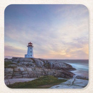 Leuchttürme Peggy's Cove Lighthouse Nova Scotia Rechteckiger Pappuntersetzer
