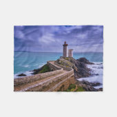 Leuchttürme | Petit Minou Lighthouse Frankreich Fleecedecke (Vorderseite (Horizontal))
