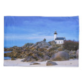 Leuchttürme | Phare de Pontusval Frankreich Finist Kissenbezug (Rückseite)