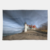 Leuchttürme | Point Betsie Lake Michigan Geschirrtuch (Horizontal)
