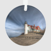 Leuchttürme | Point Betsie Lake Michigan Ornament (Rückseite)