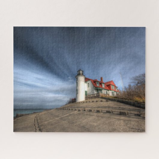 Leuchttürme | Point Betsie Lake Michigan Puzzle (Horizontal)