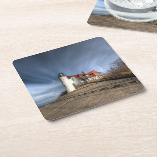 Leuchttürme | Point Betsie Lake Michigan Rechteckiger Pappuntersetzer (angewinkelt)