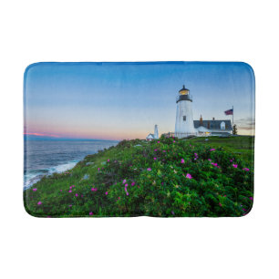 Leuchttürme Point Lighthouse Bristol Maine Badematte
