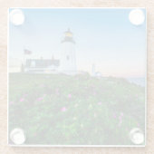 Leuchttürme | Point Lighthouse Bristol Maine Glasuntersetzer (Rückseite)
