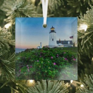 Leuchttürme Point Lighthouse Bristol Maine Ornament Aus Glas