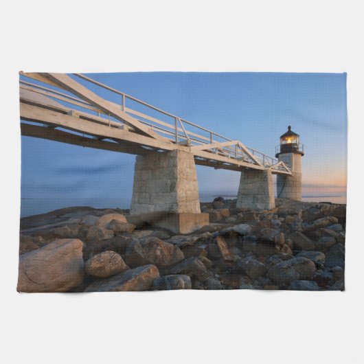 Leuchttürme | Port Clyde Maine Lighthouse Geschirrtuch (Horizontal)
