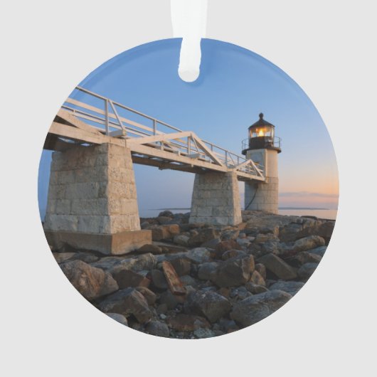 Leuchttürme | Port Clyde Maine Lighthouse Ornament (Rückseite)