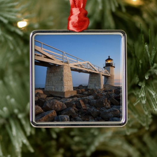 Leuchttürme | Port Clyde Maine Lighthouse Ornament Aus Metall (Baum)