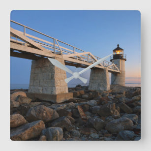 Leuchttürme   Port Clyde Maine Lighthouse Quadratische Wanduhr
