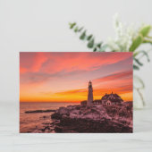 Leuchttürme | Portland Head Cape Elizabeth Maine Dankeskarte (Stehend Vorderseite)