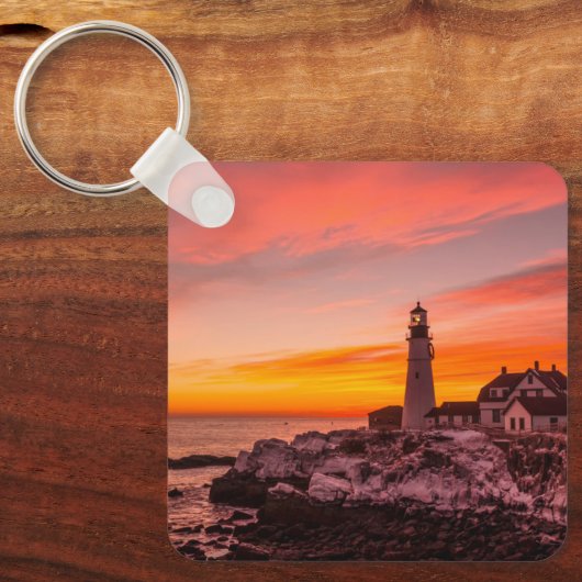 Leuchttürme | Portland Head Cape Elizabeth Maine Schlüsselanhänger (Vorderseite)