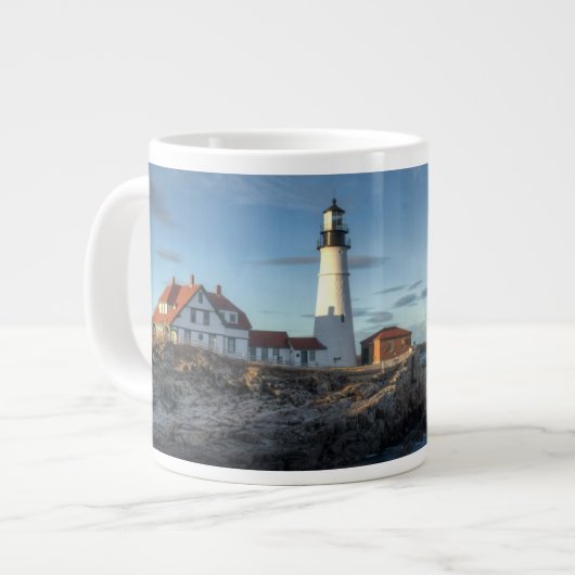Leuchttürme | Portland Head Light Lighthouse Jumbo-Tasse (Vorderseite Links)