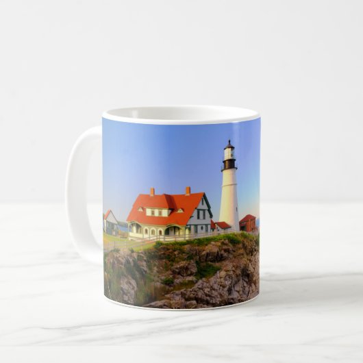 Leuchttürme | Rockport Lighthouse Maine Kaffeetasse (Vorderseite Links)
