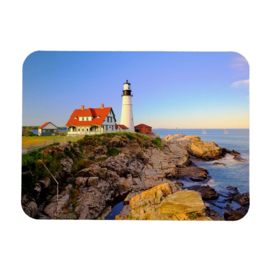 Leuchttürme | Rockport Lighthouse Maine Magnet (Horizontal)