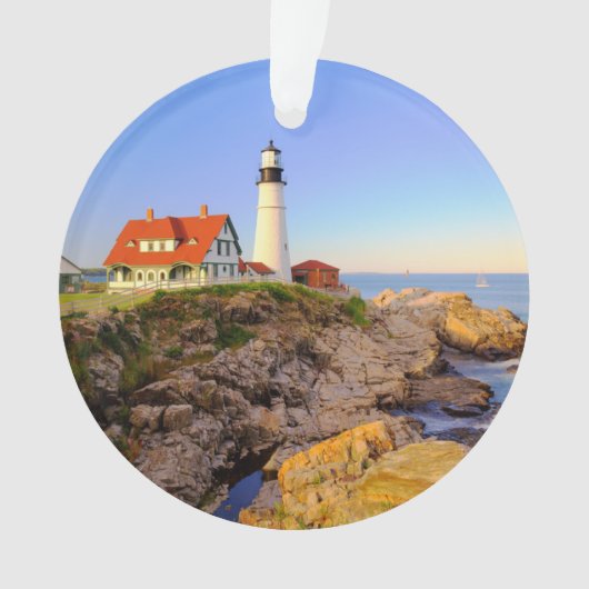 Leuchttürme | Rockport Lighthouse Maine Ornament (Vorderseite)