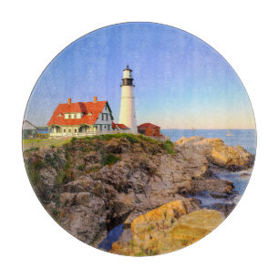 Leuchttürme Rockport Lighthouse Maine Schneidebrett