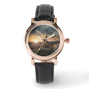 Leuchttürme   Rotweiße Leuchttürme Armbanduhr