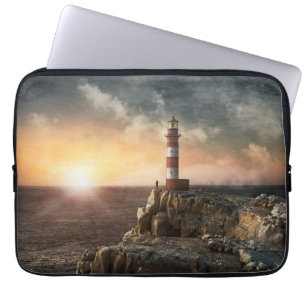 Leuchttürme Rotweiße Leuchttürme Laptopschutzhülle