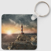 Leuchttürme | Rotweiße Leuchttürme Schlüsselanhänger (Rückseite)