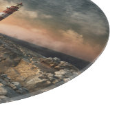 Leuchttürme | Rotweiße Leuchttürme Schneidebrett (Ecke)