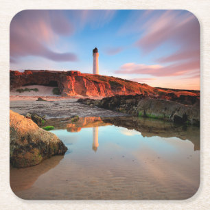 Leuchttürme Sea Light Lossiemouth Schottland Rechteckiger Pappuntersetzer