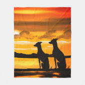 Leuchttürme - Sonnenaufgang Fleecedecke (Vorderseite)