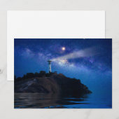 Leuchttürme | Starry Night Lighthouse Dankeskarte (Vorne/Hinten)