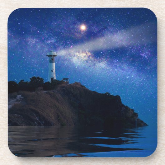 Leuchttürme | Starry Night Lighthouse Getränkeuntersetzer (Vorderseite)