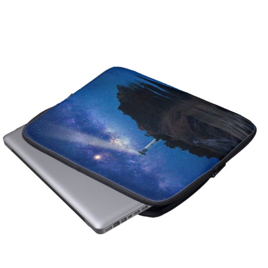 Leuchttürme | Starry Night Lighthouse Laptopschutzhülle (Vorne Knopf)
