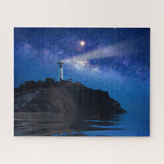 Leuchttürme | Starry Night Lighthouse Puzzle (Horizontal)