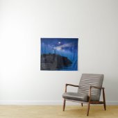 Leuchttürme | Starry Night Lighthouse Wandteppich (Beispiel (Horizontal))