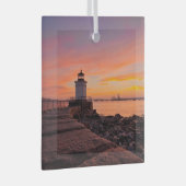 Leuchttürme | Südportland, Maine Ornament Aus Glas (Vorderseite Rechts)