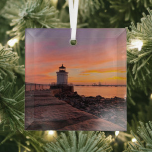 Leuchttürme   Südportland, Maine Ornament Aus Glas