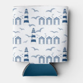 Leuchttürme und Beach Huts Blue White Dosenkühler (Vorderseite)