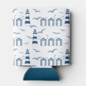 Leuchttürme und Beach Huts Blue White Dosenkühler (Rückseite)