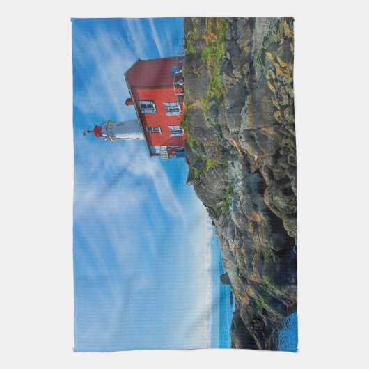 Leuchttürme | Victoria Harbour Vancouver Island Geschirrtuch (Vertikal)