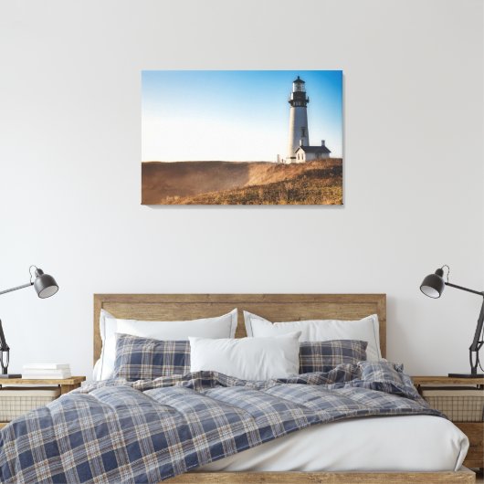 Leuchttürme | Yaquina Head Lighthouse Oregon Leinwanddruck (Insitu (Schlafzimmer))