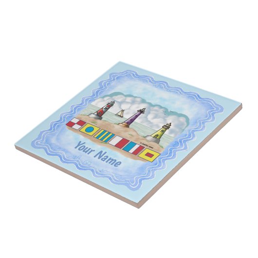 Leuchtturmfahnen Fliese (Seite)